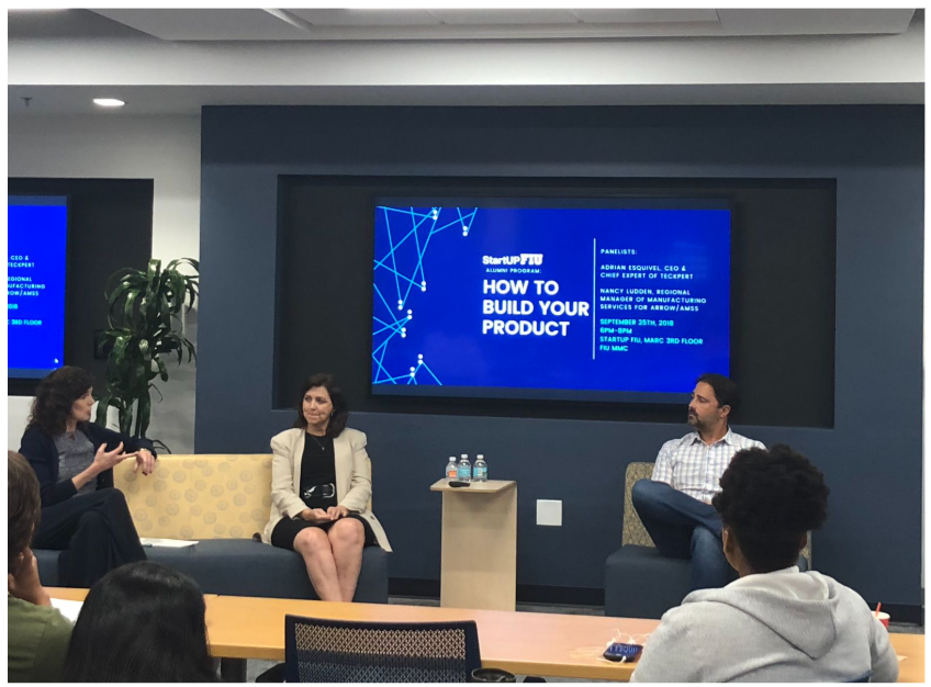 A TECKpert panellist at the StartUP FIU alumni session, How to Build Your Product.