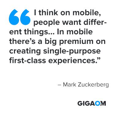 Zuckerberg Facebook Unbundling